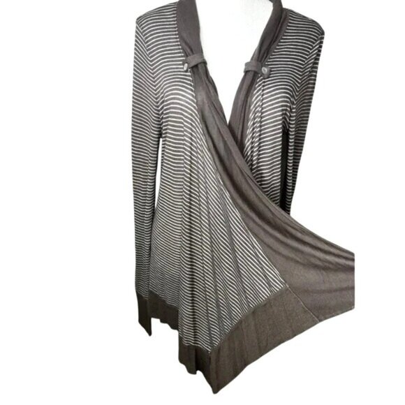 Anthropologie Splendid Womens Striped Flyaway Open Front Cardigan X-Large - Picture 12 of 12